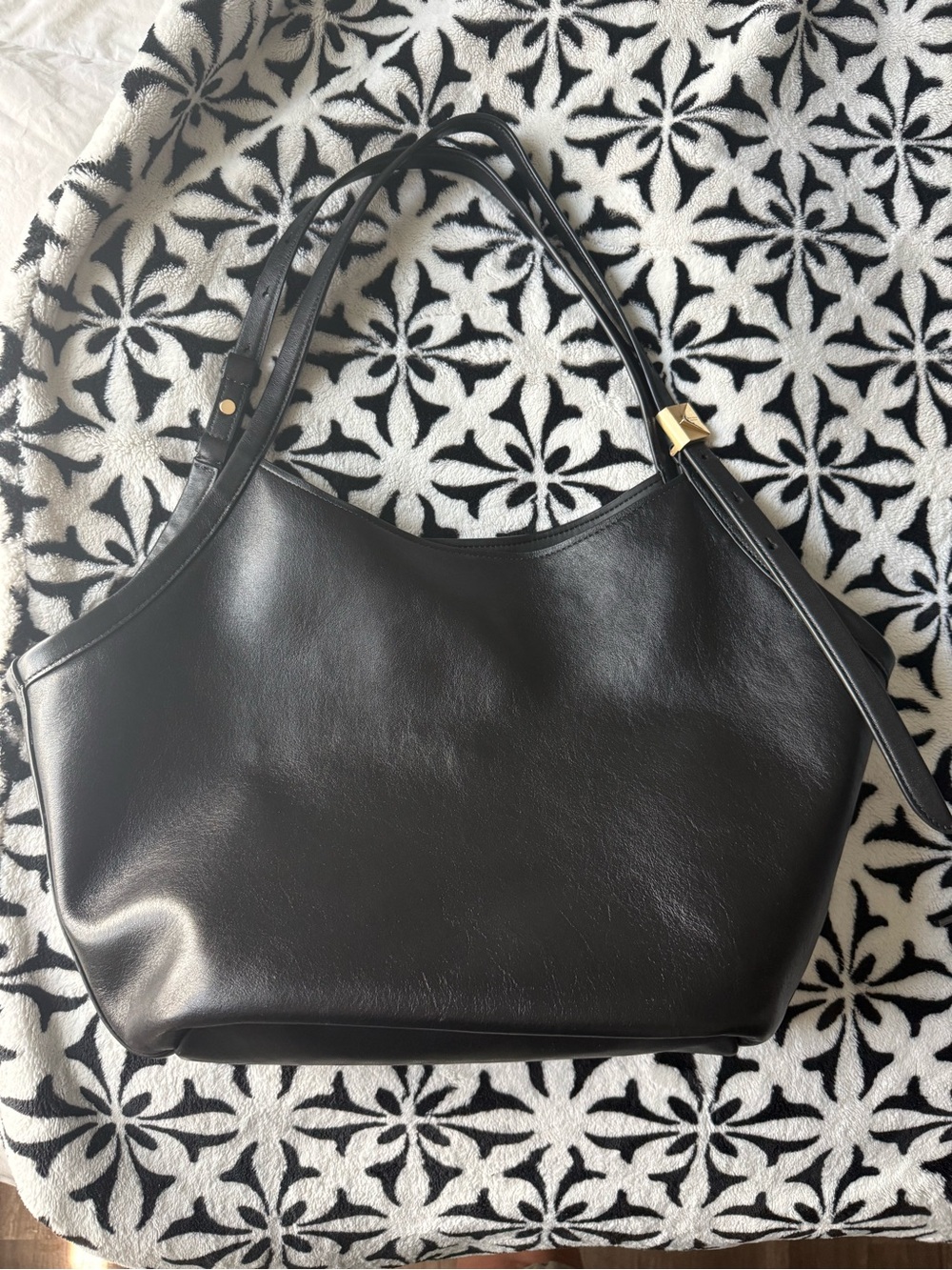 Kate spade deco fine grain Leather Shoulder Bag tulip tote